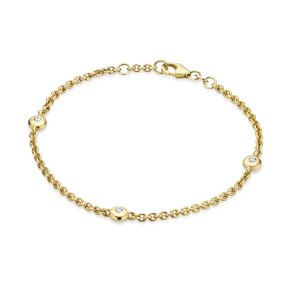 3 Perstiler armb�nd med brillanter p� begge sider