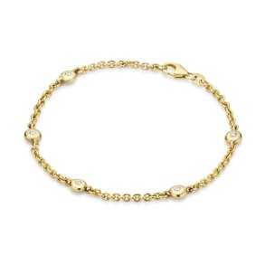 5 Perstiler armb�nd med brillanter p� begge sider