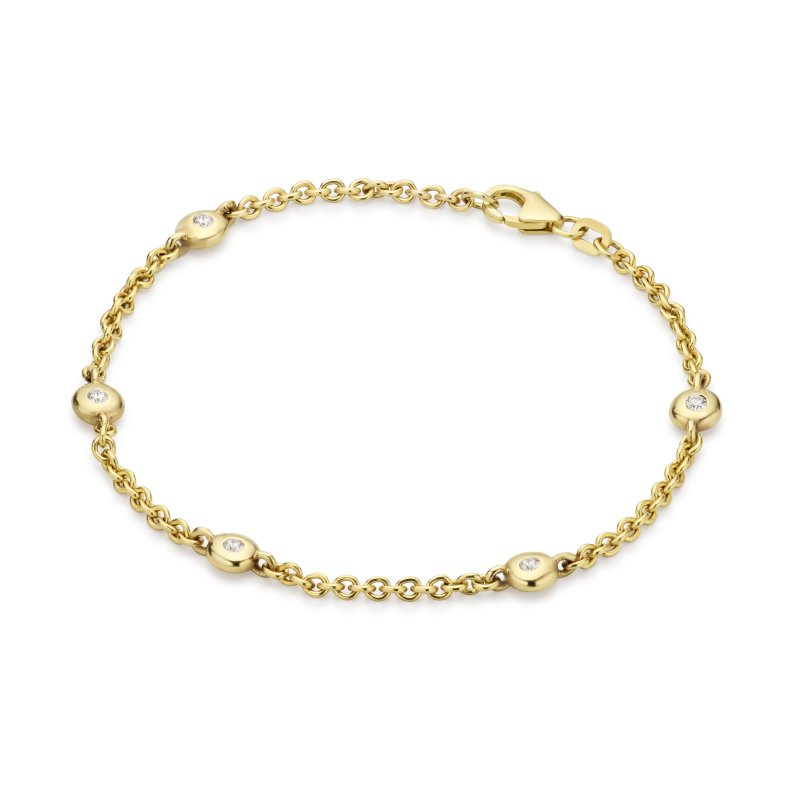 5 Perstiler armb�nd med brillanter p� begge sider