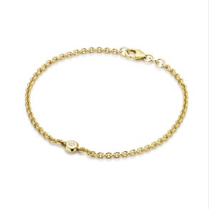 1 Perstiler armb�nd med brillant p� begge sider