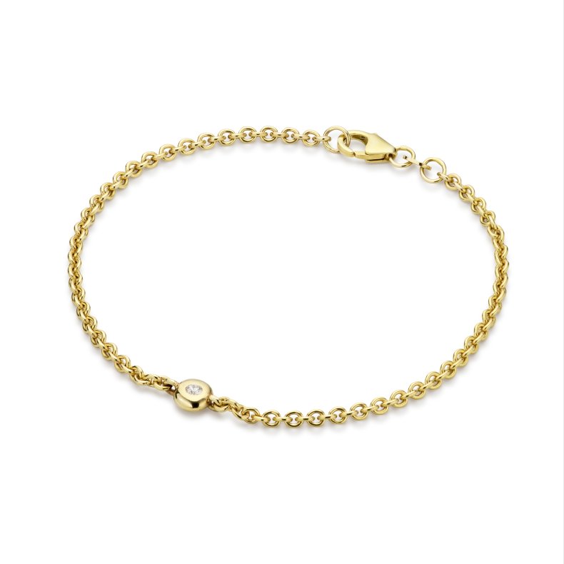1 Perstiler armb�nd med brillant p� begge sider