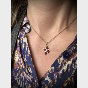 Vedhng emalje flag slv