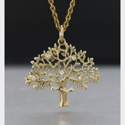 ."Livets tr" 25 mm 5 brill. 14kt originalen design Kim Colding