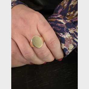Signet ringen masiv 