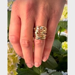 14kt. "Wier ringen" bred - Colding design