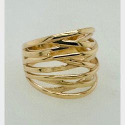 14kt. "Wier ringen" bred - Colding design