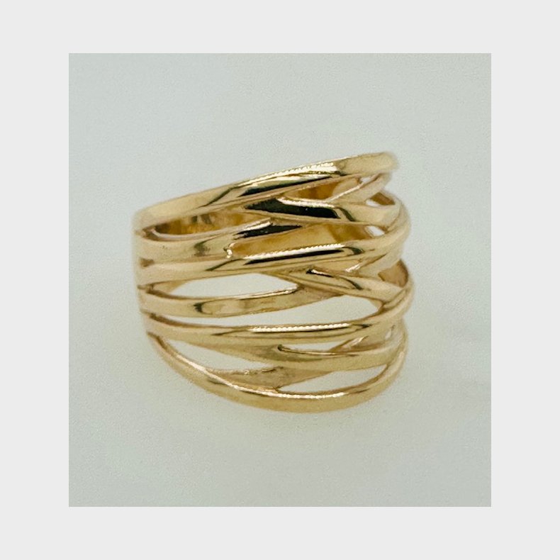 14kt. "Wier ringen" bred - Colding design