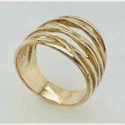 14kt. "Wier ringen" bred - Colding design