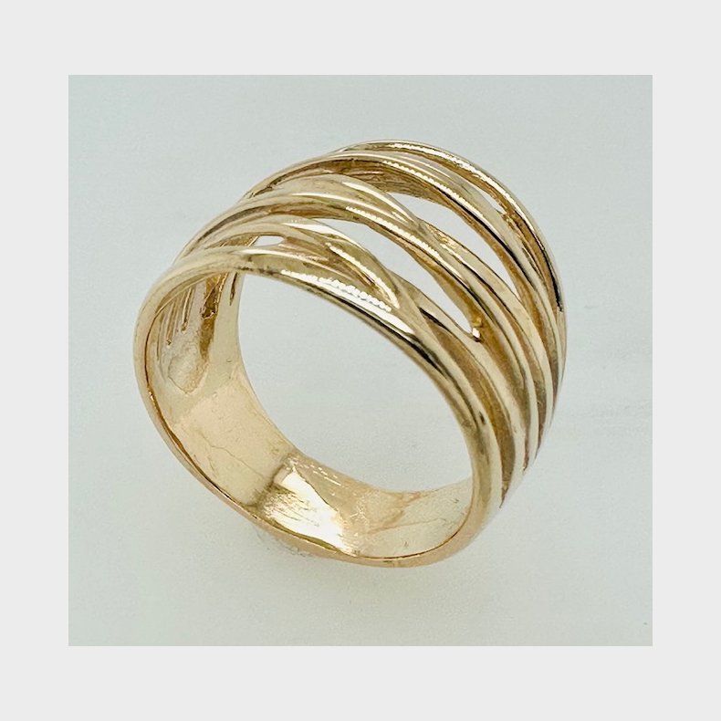 14kt. "Wier ringen" bred - Colding design