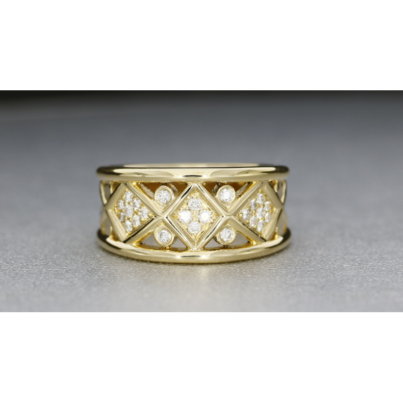 14kt."Columbine ringen" Colding design