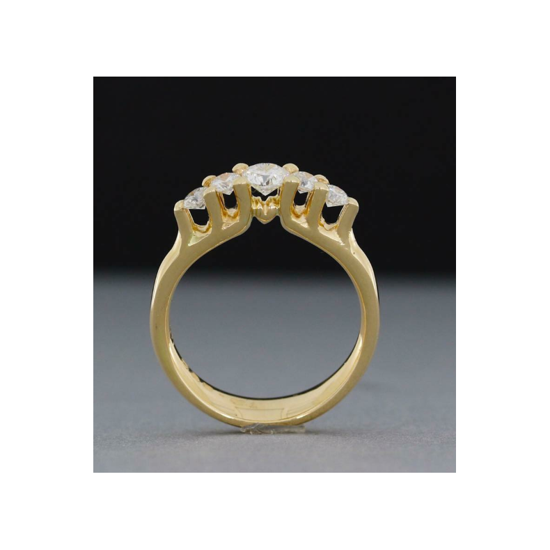 14kt."Contessa ringen" 5 sten hjerte Colding design