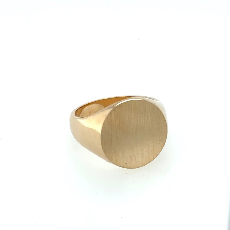 14kt.Signet ring rund